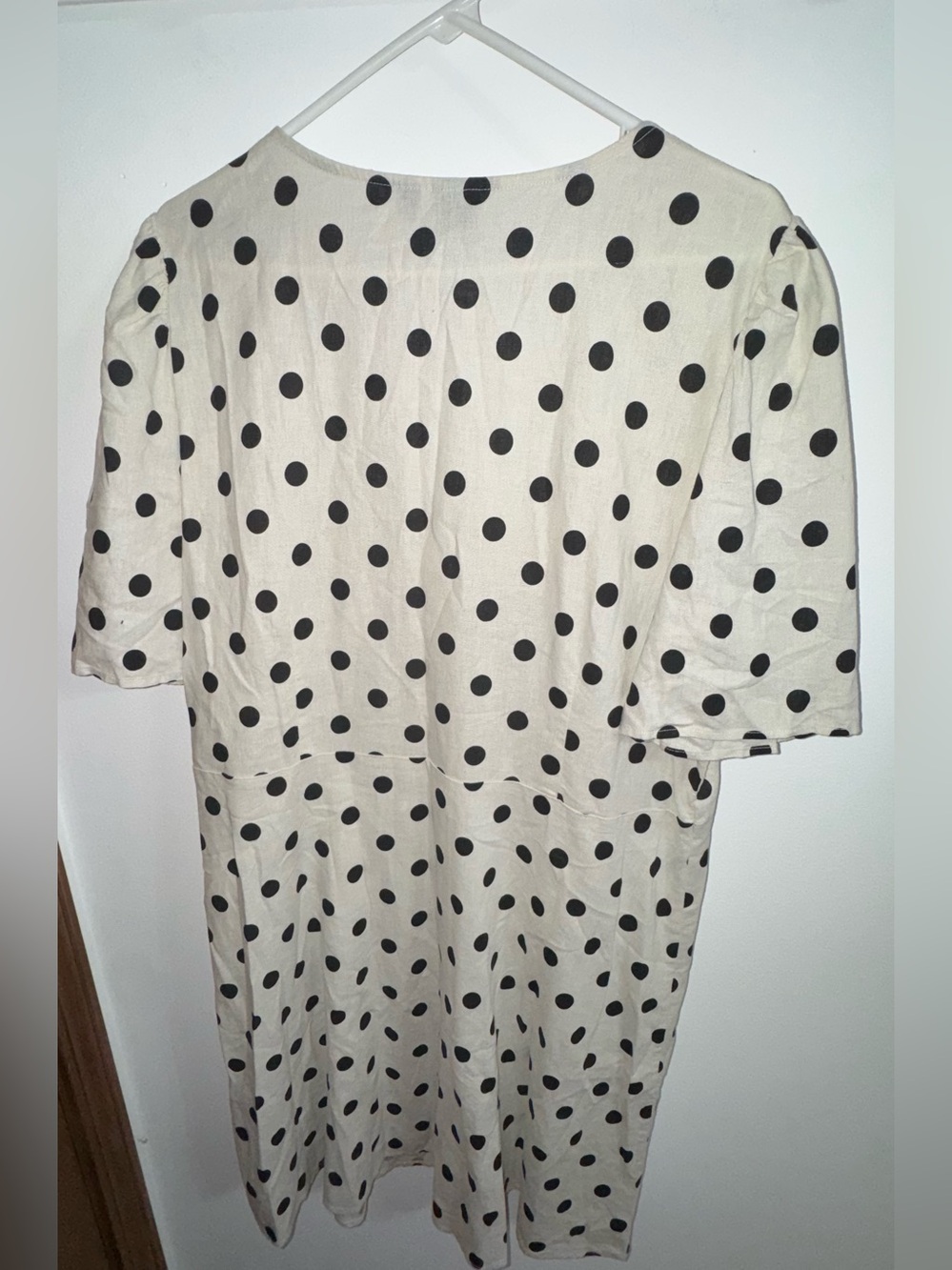NWT GAP Cream Dress with Black Polka Dots - Picture 4 of 4